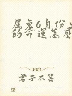 属兔6月份出生的命运怎么样封面
