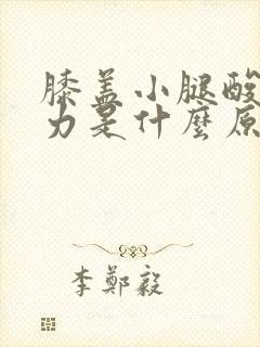 膝盖小腿酸软无力是什么原因怎么办封面