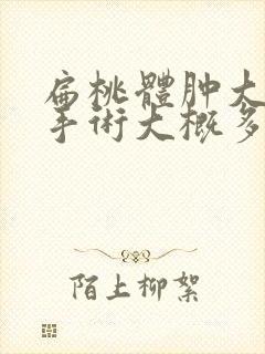 扁桃体肿大切除手术大概多少钱