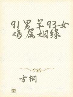 91男羊93女鸡属姻缘