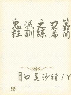 鬼灭之刃第五季柱训练篇简体中文