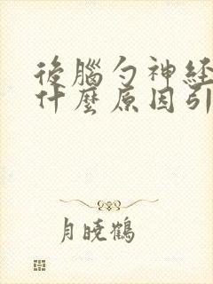 后脑勺神经疼是什么原因引起的