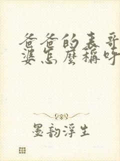 爸爸的表哥的老婆怎么称呼