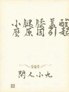 小腿膝盖酸痛什么原因引起的封面