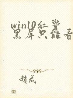 win10红警黑屏只能看见鼠标