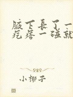 腋下长了一个硬疙瘩一碰就疼