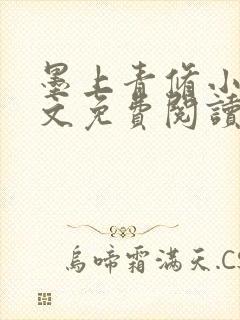 墨上青修小说全文免费阅读封面