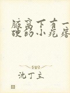 腋窝下有一个硬硬的小疙瘩