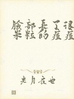 脸部长了很多小米粒的痘痘怎么治