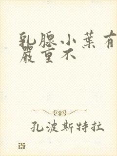 乳腺小叶有增生严重不封面