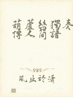 葫芦丝独奏龙的传人简谱