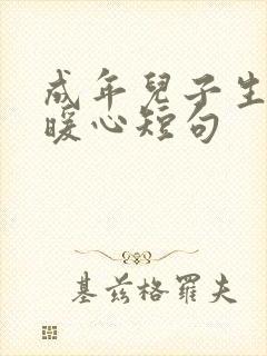 成年儿子生日最暖心短句封面