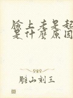 脸上老是起痘痘是什么原因