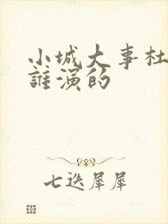 小城大事杜涛是谁演的