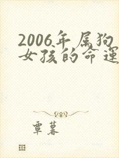2006年属狗女孩的命运怎么样