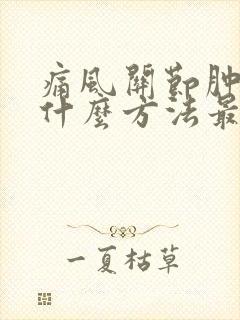 痛风关节肿痛用什么方法最快消肿止痛封面