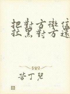 把对方微信删除拉黑对方还能加上吗封面