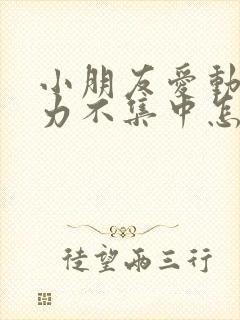 小朋友爱动注意力不集中怎么办封面