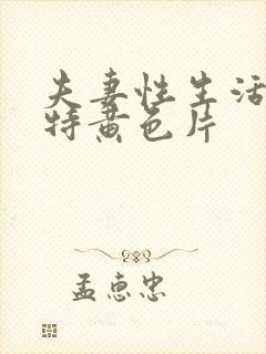 夫妻性生活一级特黄色片