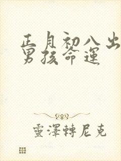 正月初八出生的男孩命运