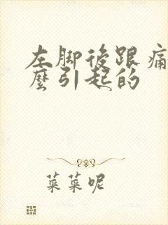 左脚后跟痛是怎么引起的