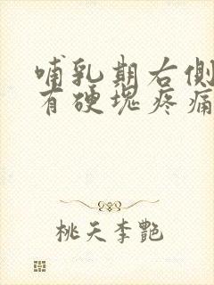 哺乳期右侧乳房有硬块疼痛怎么办