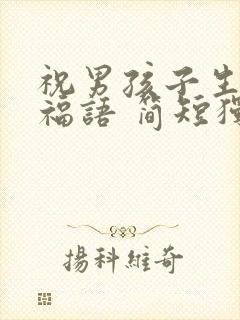 祝男孩子生日祝福语 简短独特封面