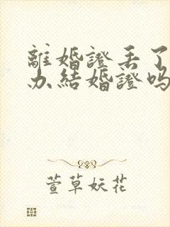 离婚证丢了可以办结婚证吗