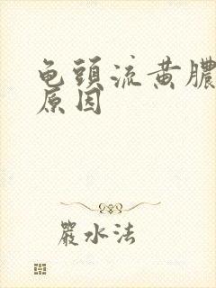 龟头流黄脓什么原因