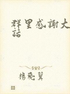 群里感谢大家的话