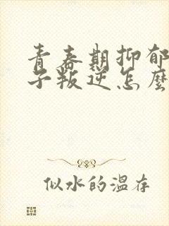 青春期抑郁的孩子叛逆怎么办封面