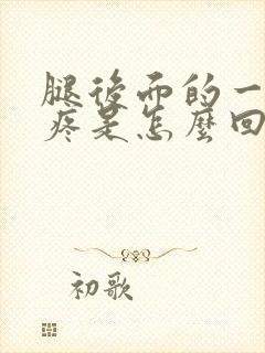 腿后面的一根筋疼是怎么回事?封面