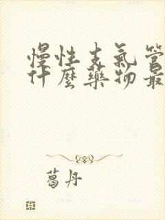 慢性支气管炎用什么药物最好?