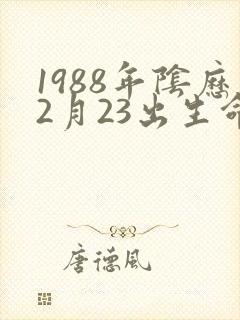 1988年阴历2月23出生命运