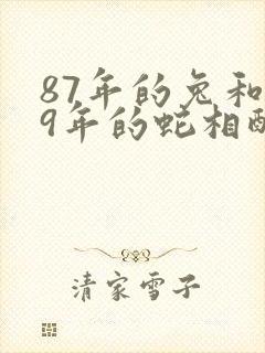 87年的兔和89年的蛇相配吗