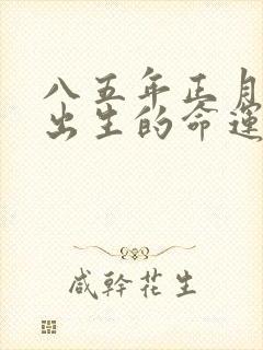 八五年正月十三出生的命运