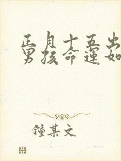 正月十五出生的男孩命运如何