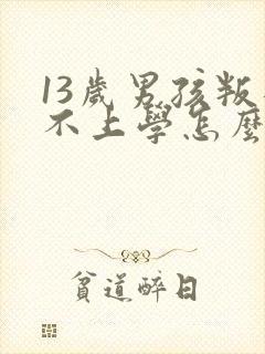 13岁男孩叛逆不上学怎么办