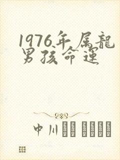 1976年属龙男孩命运