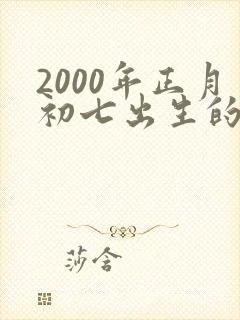 2000年正月初七出生的男孩命运