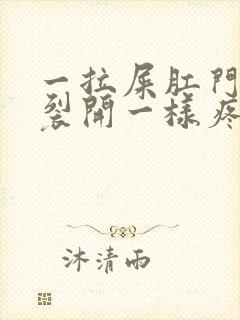 一拉屎肛门就像裂开一样疼还出血