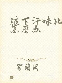 腋下汗味比较大怎么办封面