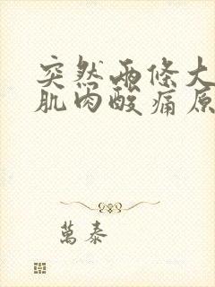 突然两条大腿面肌肉酸痛原因