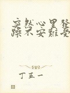 突然心里发慌烦躁不安难受怎么办封面