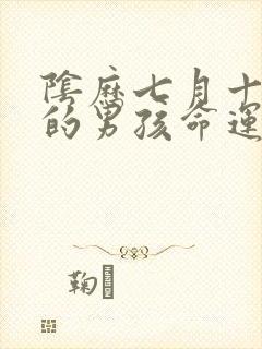 阴历七月十五生的男孩命运怎么样