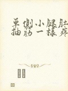 单侧小腿肚子像抽筋一样疼封面