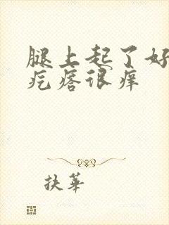 腿上起了好多黑疙瘩很痒