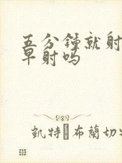 五分钟就射了算早射吗封面