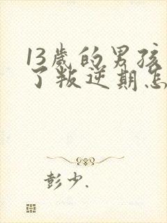 13岁的男孩到了叛逆期怎麽教