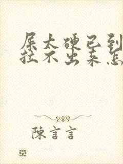 屎太硬已到肛门拉不出来怎么办封面